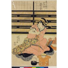 Utagawa Kunisada: Iwai Kumesaburo as Geisha Hinakichi 岩井粂三郎の芸者雛吉 - British Museum