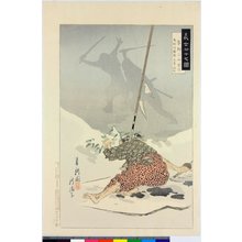 Ogata Gekko, 尾形月耕 (Ogata Gekko (尾形月耕))创作的日本版画《Kayano Sanbei Shigetsugu 茅野三平重次 / Gishi shijushichi zu 義士四十七図》