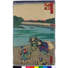 Japanischer Druck "Edo sunago no tomo-asobi 江戸砂子々供遊" von Ochiai Yoshiiku, 落合芳幾 (Ochiai Yoshiiku (落合芳幾))