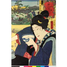 Utagawa Kuniyoshi, 歌川国芳 (Utagawa Kuniyoshi (歌川国芳))による浮世絵「No. 67 Tanba akagaeru 丹波赤がえる (Plovers from Tanba) / Sankai medetai zue 山海目出度図絵 (Celebrated Treasures of Mountains and Seas)」