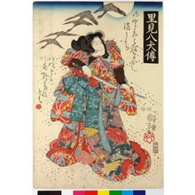 Japanischer Druck "Satomi Hakkenden 里見八犬傳 (History of the Eight Dogs of Satomi)" von Utagawa Kuniyoshi, 歌川国芳 (Utagawa Kuniyoshi (歌川国芳))