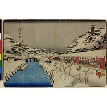 歌川広重: Shiba Akabane no yuki / Toto Meisho - 大英博物館