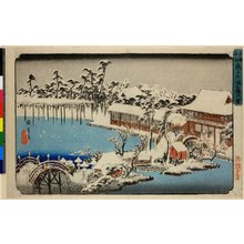 Utagawa Hiroshige: Kameido Tenmangu keidai yuki / Toto Meisho - British Museum