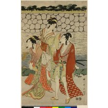 Shikyusai Eiri: pentaptych print - British Museum