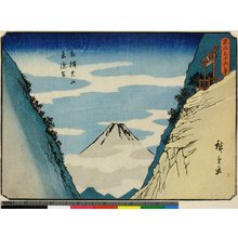 Utagawa Hiroshige: Sagami O-Yama Raiko-dani / Fuji Sanju Rokkei - British Museum