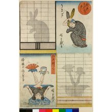 Utagawa Hiroshige: Usagi / Hachiue no Fukujuso / Sokkyo Kagebashi-zukushi - British Museum