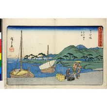 Utagawa Hiroshige: No 31,Maisaka Imagire kaijofune-watashi / Tokaido Gojusan-tsugi no uchi - British Museum