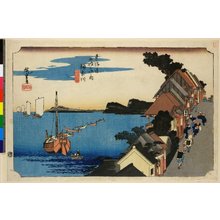 Utagawa Hiroshige: No 4 Kanagawa dai no kei / Tokaido Gojusan-tsugi no uchi - British Museum