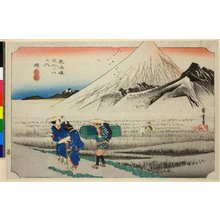 Utagawa Hiroshige: No 14 Hara asa no Fuji / Tokaido Gojusan-tsugi no uchi - British Museum