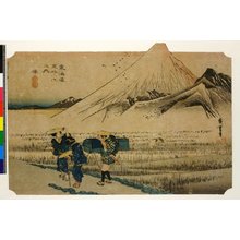 Utagawa Hiroshige: No 14,Hara asa no Fuji / Tokaido Gojusan-tsugi no uchi - British Museum