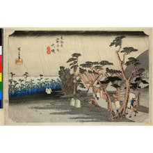 歌川広重: No 9,Oiso Tora no Ame / Tokaido Gojusan-tsugi no uchi - 大英博物館