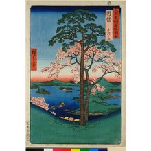 歌川広重: Inaba Karoko-yama / Rokuju-yo Shu Meisho Zue - 大英博物館