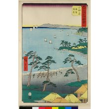 Utagawa Hiroshige: No 10 Odawara kaigan gyosha / Gojusan-tsugi Meisho Zue - British Museum