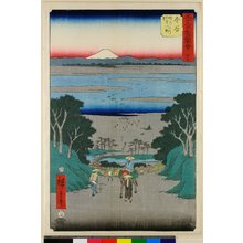Utagawa Hiroshige: No 25 Kanaya saka-michi yori Oi-gawa kanbo / Gojusan-tsugi Meisho Zue - British Museum