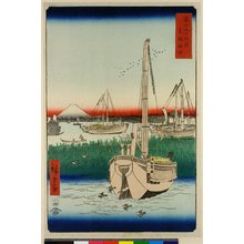歌川広重: Toto Tsukuda-ju (Tsukuda, Edo) / Fuji Sanju Rokkei (36 Views of Fuji) - 大英博物館