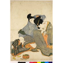 Estampe japonaise "shunga / abuna-e" par Kitagawa Utamaro, 喜多川歌麿 (Kitagawa Utamaro (喜多川歌麿))