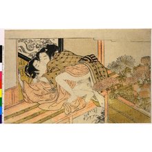 Isoda Koryusai, 磯田湖龍齋 (Isoda Koryusai (磯田湖龍齋))による浮世絵「Enshoku ho ya ho (Sensual Colours: A Phoenix Released in a Field)」