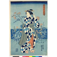 Utagawa Kuniyoshi, 歌川国芳 (Utagawa Kuniyoshi (歌川国芳))による浮世絵「hana no yorusuzushi 當時一松花の夜涼 (Evening cool)」