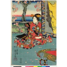 Utagawa Kuniyoshi, 歌川国芳 (Utagawa Kuniyoshi (歌川国芳))创作的日本版画《triptych print》