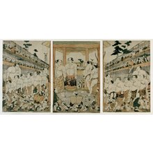 勝川春英: triptych print - 大英博物館