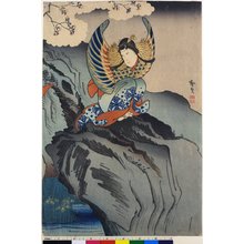 歌川広貞: triptych print - 大英博物館
