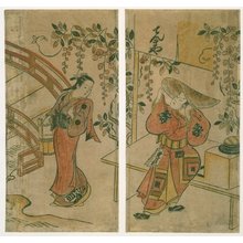 鳥居清満: diptych print - 大英博物館