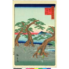 Utagawa Hiroshige II: Banshu Maiko no hama 播州舞子の浜 / Shokoku Meisho Hyakkei 諸国名所百景 - British Museum