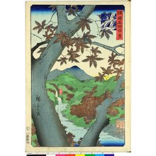 Utagawa Hiroshige II: Senshu Ushitaki 泉州牛滝丹楓 / Shokoku meisho hyakkei 諸国名所百景 - British Museum