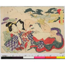 Japanischer Druck "Mokuboji / Koi-kaido meisho awase (Famous Places on the Highway of the Initiation in Love)" von Keisai Eisen, 渓斉英泉 (Keisai Eisen (渓斉英泉))