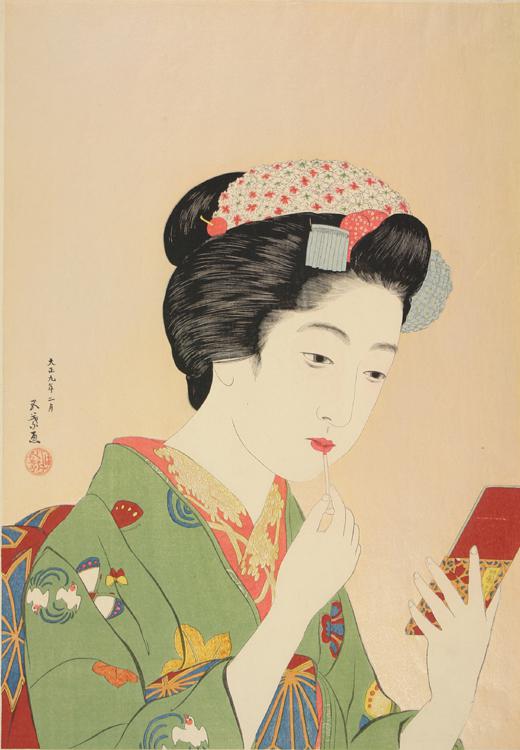 Hashiguchi Goyo: Benifude — 紅筆を持てる女 - Japanese Art Open 