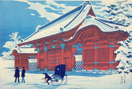 Takahashi Hiroaki: The Red Gate at Hongo in Clear Weather after Snow - University of Wisconsin-Madison