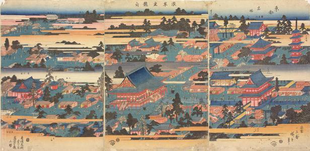 Utagawa Hiroshige: Kinryuzan at Asakusa, from the series Famous Places in the Eastern Capital - University of Wisconsin-Madison