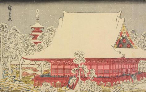 Utagawa Hiroshige: The Year End Fair at Kinryuzan in Asakusa, from the series Famous Places in the Eastern Capital - University of Wisconsin-Madison