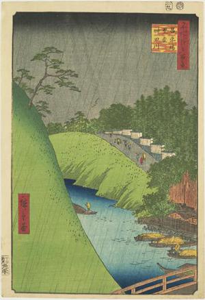 歌川広重: Seido and the Kanda River from Shohei Bridge, no. 46 from the series One-hundred Views of Famous Places in Edo - ウィスコンシン大学マディソン校