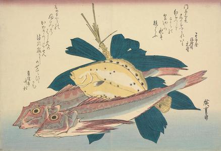 Utagawa Hiroshige: Two Gunnard and a Flounder - University of Wisconsin-Madison