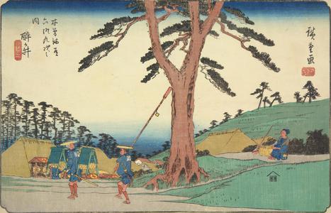 Utagawa Hiroshige: Samegai, no. 62 from the series The Sixty-nine Stations of the Kisokaido - University of Wisconsin-Madison