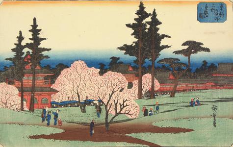 Utagawa Hiroshige: Toeizan at Ueno, from the series Famous Places in the Eastern Capital - University of Wisconsin-Madison