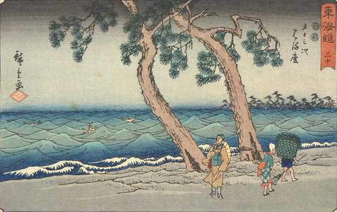 Utagawa Hiroshige: Hamamatsu, no. 30 from the series Fifty-three Stations of the Tokaido (Marusei or Reisho Tokaido) - University of Wisconsin-Madison