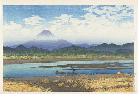 川瀬巴水: Banyu River, from the series Selection of Views of the Tokaido - ウィスコンシン大学マディソン校