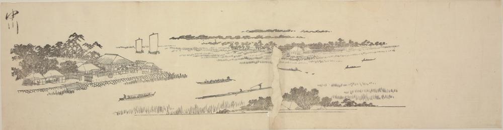 歌川広重: Mouth of the Naka River, from a series of Views of the Environs of Edo - ウィスコンシン大学マディソン校