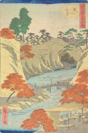 Utagawa Hiroshige II: Autumn Foliage on the Takninogawa, from the series Thirty-six Views of the Eastern Capital - University of Wisconsin-Madison