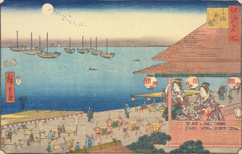 Utagawa Hiroshige: Autumn View of Takanawa, from the series Famous Places in Edo - University of Wisconsin-Madison