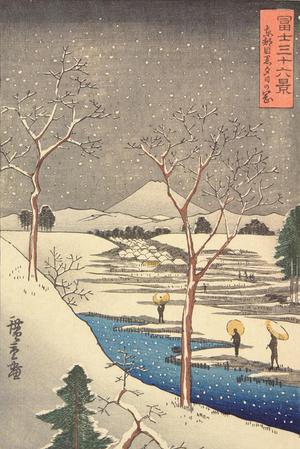 Utagawa Hiroshige: Twilight Hill at Meguro in the Eastern Capital, from the series Thirty-six Views of Mt. Fuji - University of Wisconsin-Madison