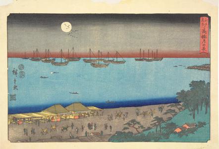 Utagawa Hiroshige: Moon at Takanawa, from the series Famous Places in Edo - University of Wisconsin-Madison