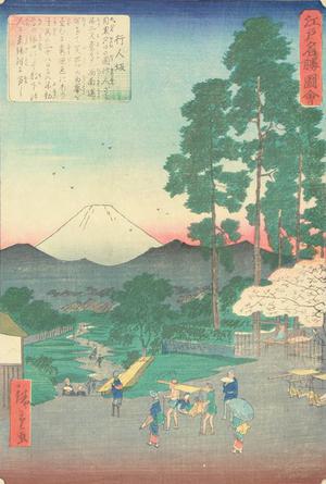 Utagawa Hiroshige II: Gyonin Slope, from the series Pictures of Famous Places in Edo - University of Wisconsin-Madison