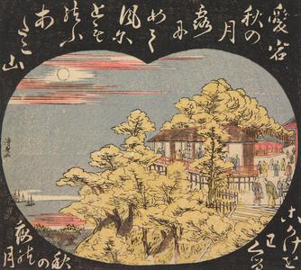 鳥居清長: Autumn Moon at Atago Hill, from the series Eight Views of Edo - ウィスコンシン大学マディソン校