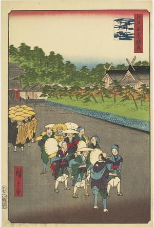 Utagawa Hiroshige: Festival at the Shimmei Shrine in Shiba, from the series Famous Places in Edo - University of Wisconsin-Madison