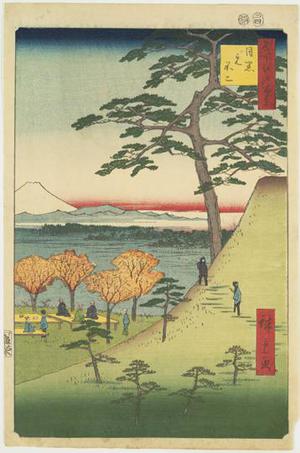 歌川広重: The Original Mt. Fuji in Meguro, no. 25 from the series One-hundred Views of Famous Places in Edo - ウィスコンシン大学マディソン校