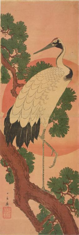 Utagawa Hiroshige: Crane, Pine and Rising Sun - University of Wisconsin-Madison