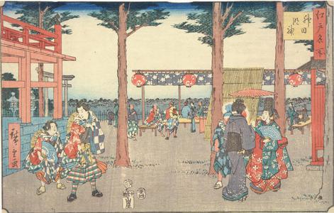 Utagawa Hiroshige: The Myojin Shrine at Kanda, from the series Famous Places in Edo - University of Wisconsin-Madison